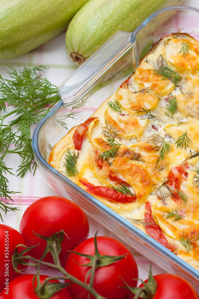 Delicious vegetables gratin