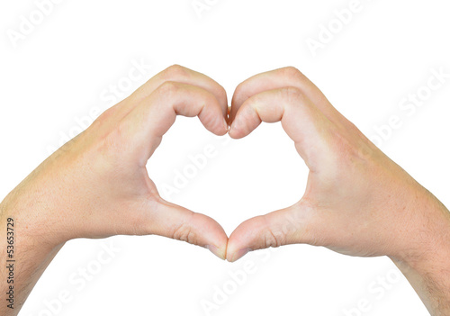 hands in the form of heart
