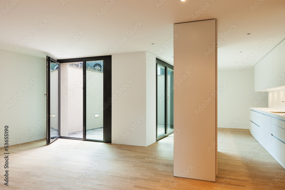 Fototapeta premium interior new house, veranda view from the hall