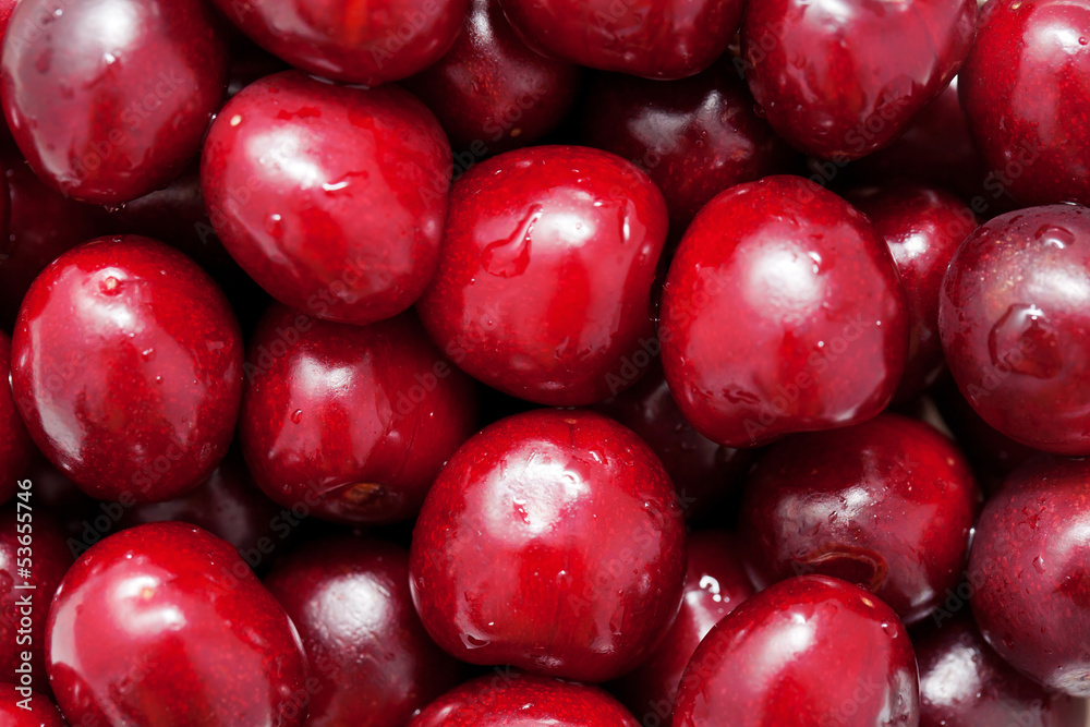 Fresh sweet cherries. Food fruit background Fresh sweet cherries. Food fruit background