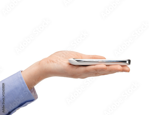 woman hand with smartphone