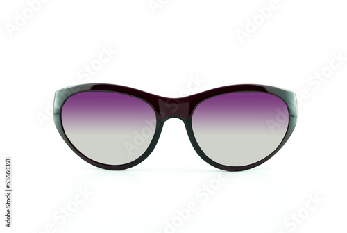 Purple sunglasses isolated on the white background