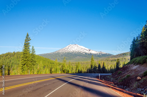 Highway and Mount Bachelor