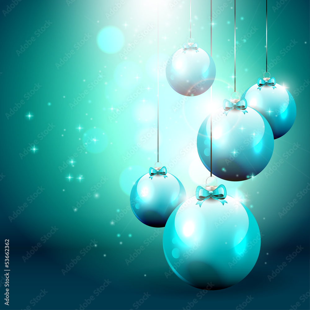 Luxury green Christmas background with baubles Luxury green Christmas background with baubles