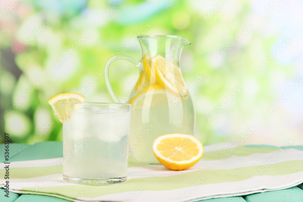 Citrus lemonade in pitcher and glasses Citrus lemonade in pitcher and glasses