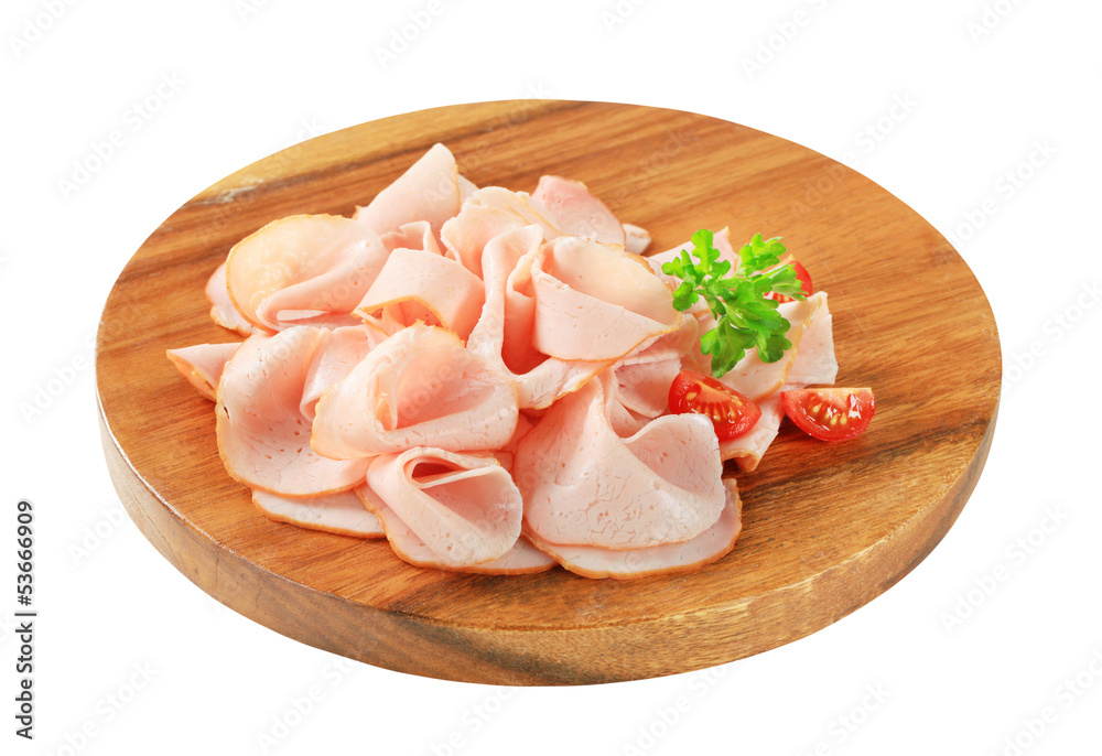 Sliced turkey ham