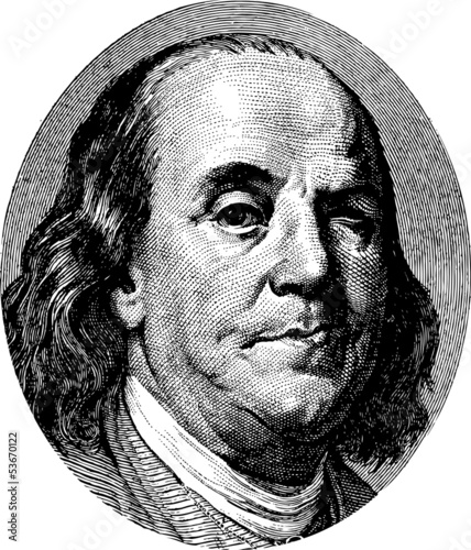 Benjamin Franklin winking