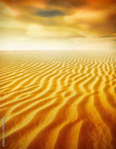 sand desert,sunset