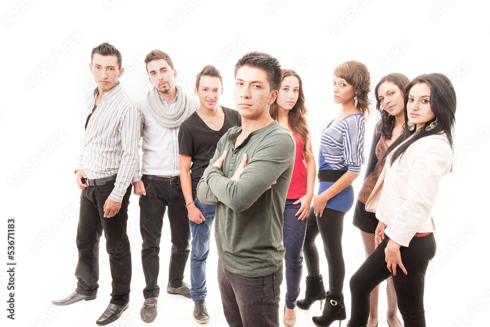 Obraz premium Hispanic group of students standing