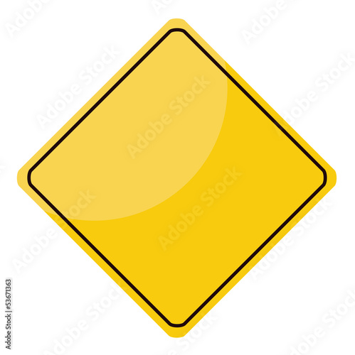 Free Download Yellow traffic sign isolated on white background - GFXLoad