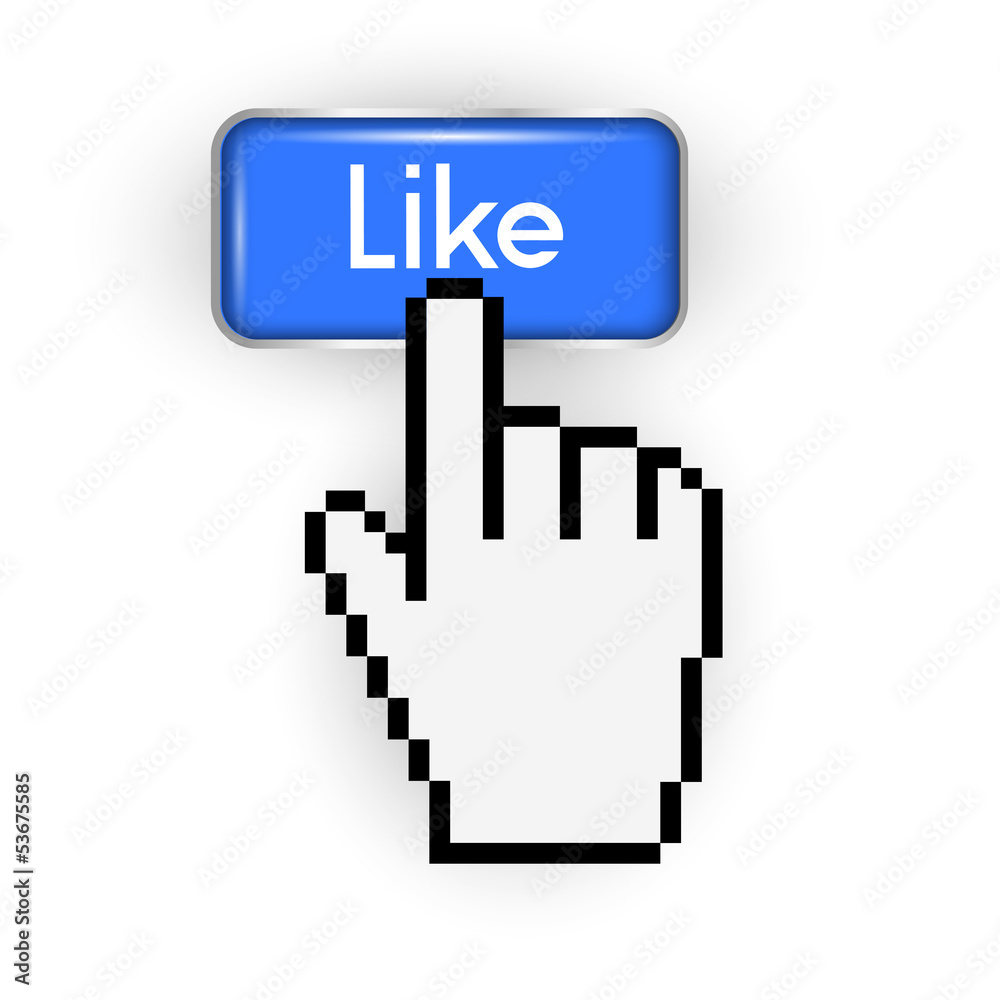 Like button and hand cursor