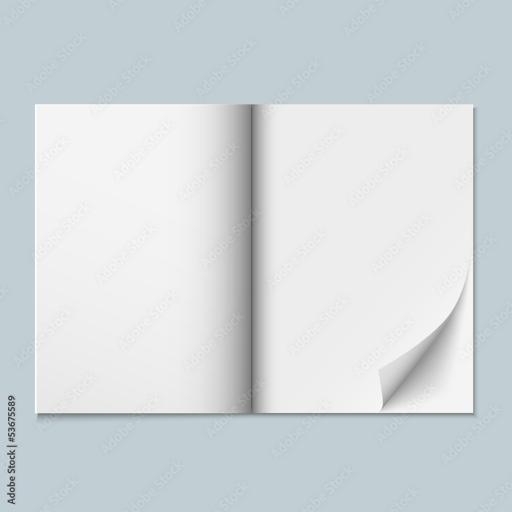 Magazine template with blank pages Magazine template with blank pages