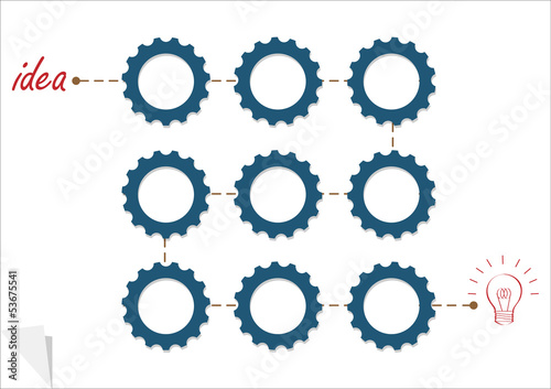 Concept vector template with gear wheels