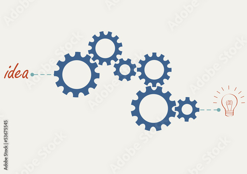 Concept vector with abstract gear wheels