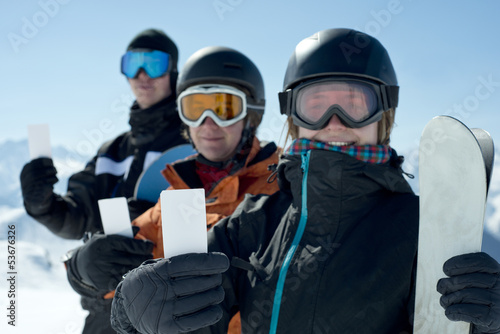 Ski admission fee ticket group of friends