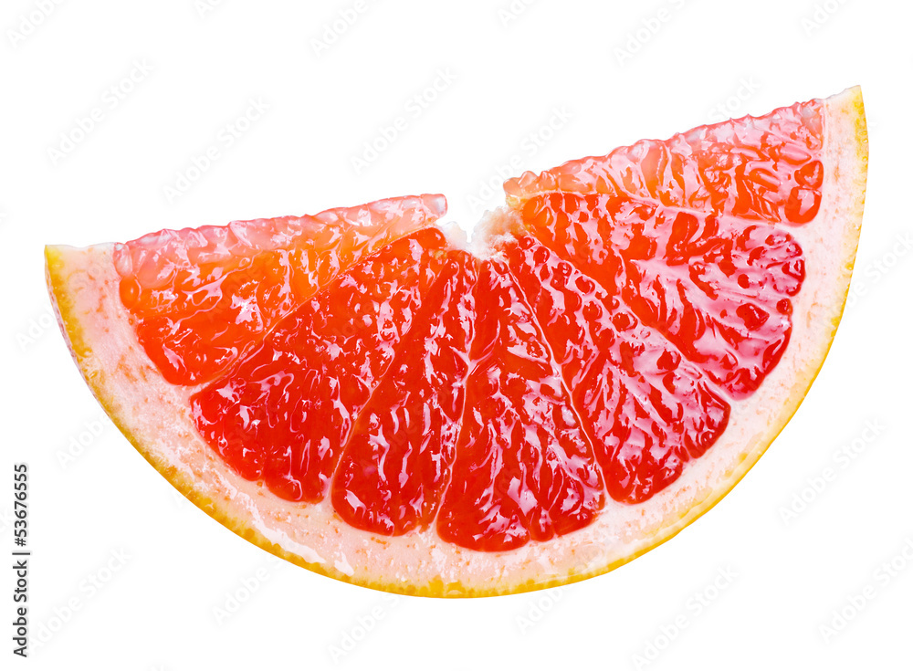 grapefruit slice isolated. with clipping path grapefruit slice isolated. with clipping path