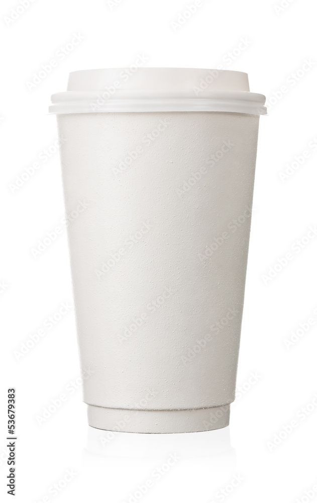 Coffe to go, blank paper cup isolated on white background Coffe to go, blank paper cup isolated on white background