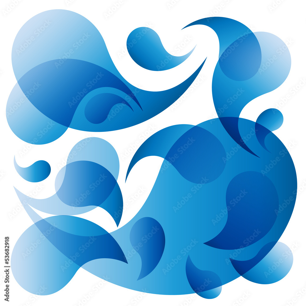 Fototapeta premium Abstract waves blue