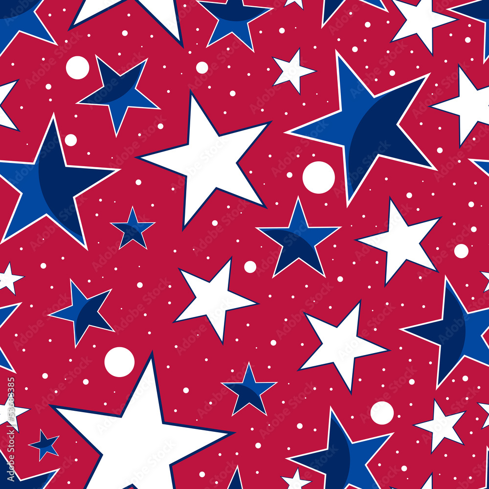 Seamless pattern for 4th of July, American Independence Day. Seamless pattern for 4th of July, American Independence Day.