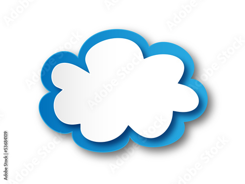 Cloud Icon (button symbol connector blank template vector logic)