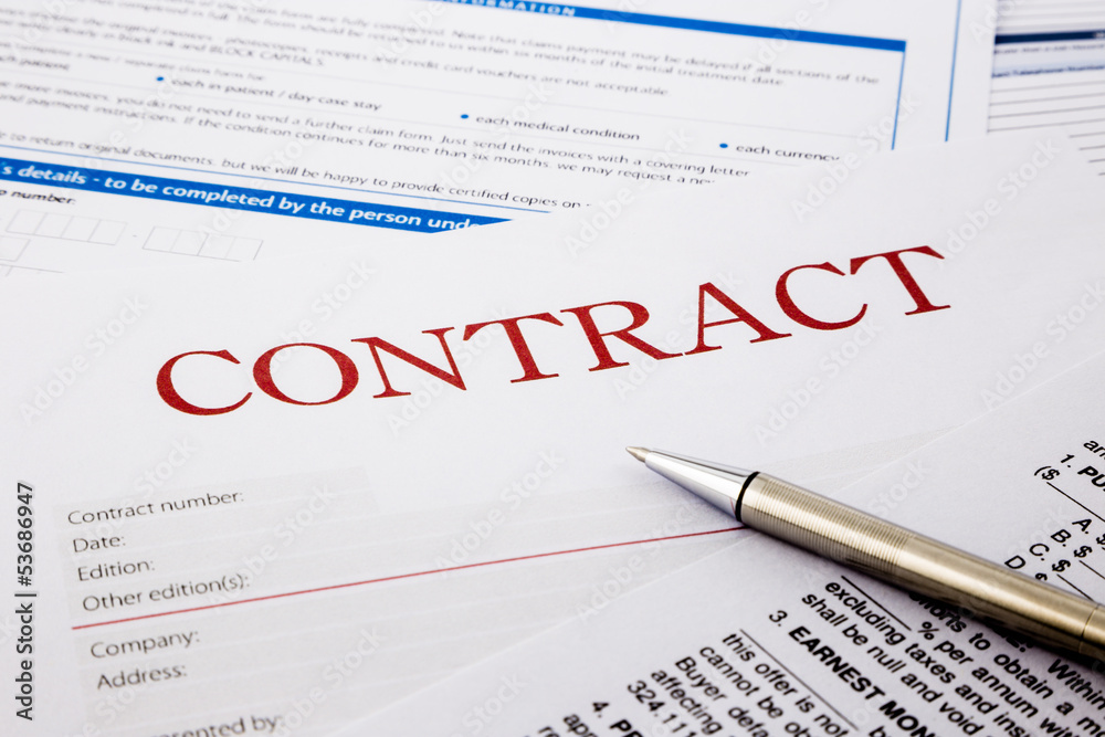 Obraz premium contract form