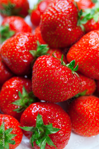 Lots of ripe perfect strawberries..