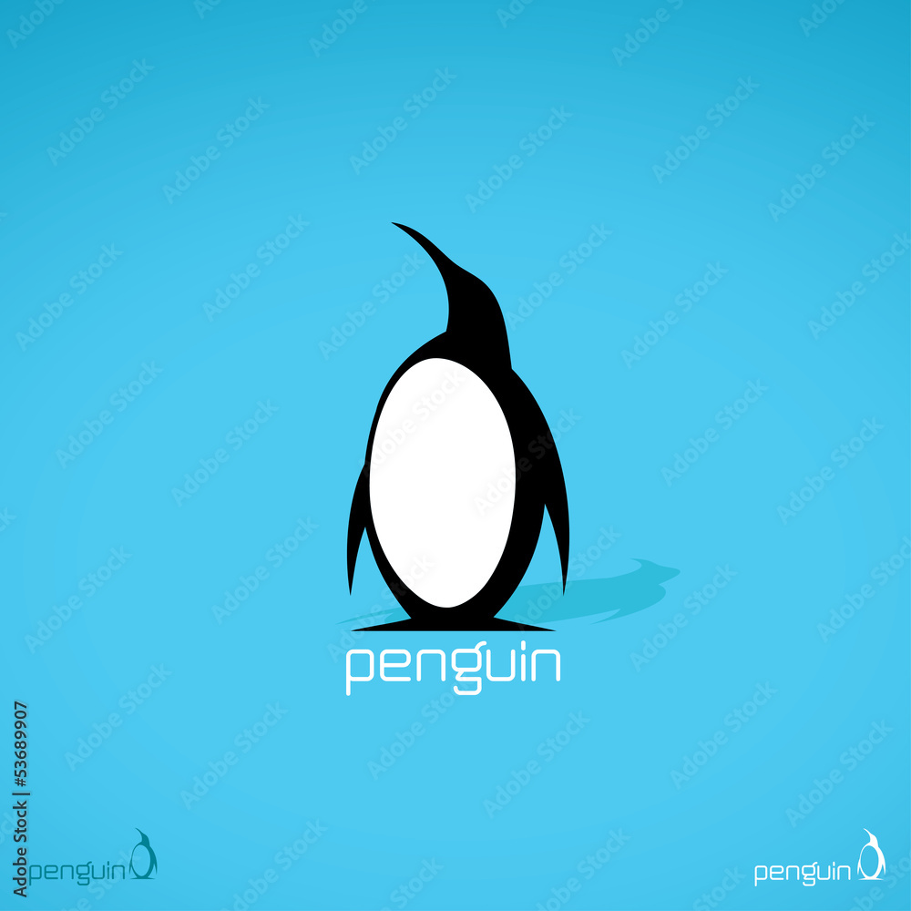 Obraz premium Penguin label