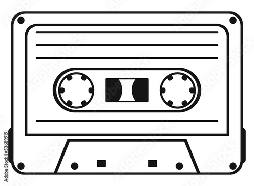 Cassette tape isolated on white background