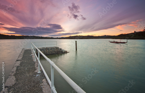 Fishing Jetty at Waitangi  New Zealand