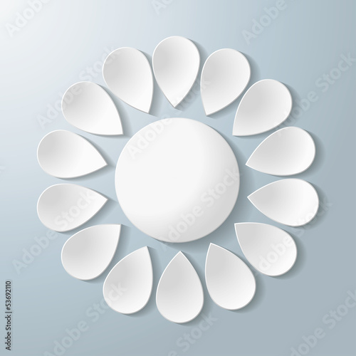 White Flower Colorful Numbers