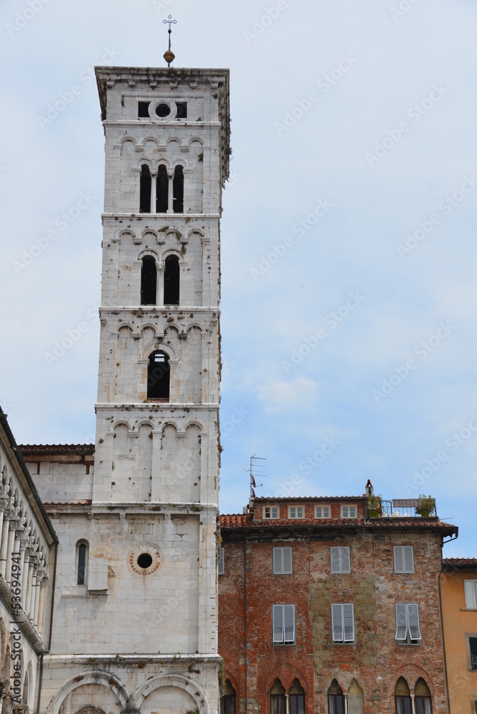 White tower in Lucca, Italy