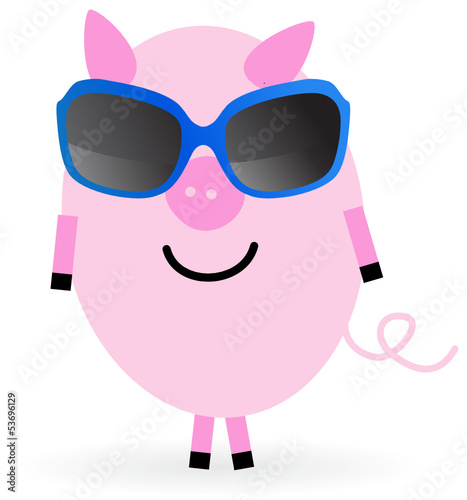 Schwein mit Sonnenbrille
