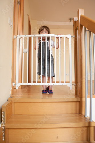 Baby and the stair gate