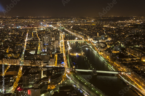 Cityscape of Paris, France at night