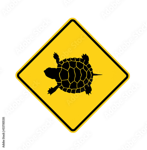 road sign - turtle crossing