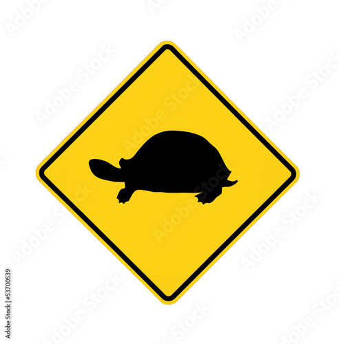 road sign - turtle crossing