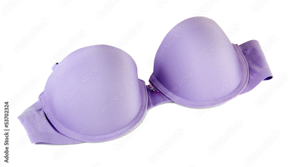 Color female bra, isolated on white Color female bra, isolated on white