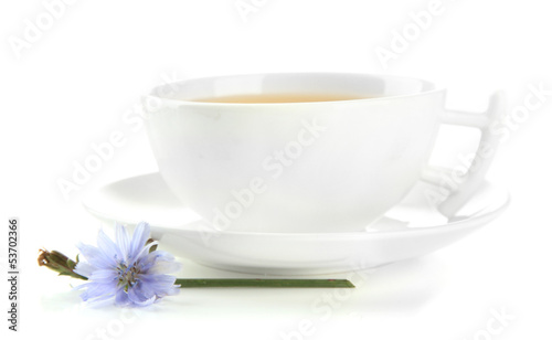 Cup of tea with chicory, isolated on white © Africa Studio
