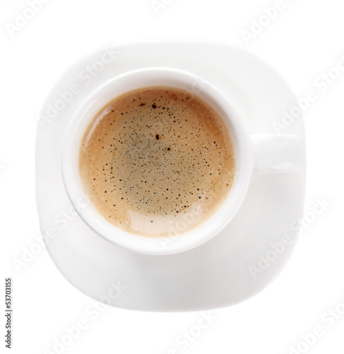 Cup of coffee  isolated on white
