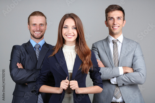 Business team standing in r...