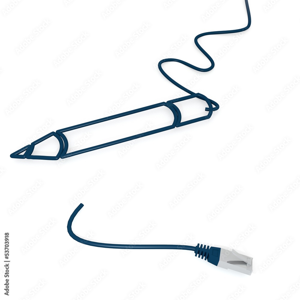 Obraz premium movie file icon coming from data cable