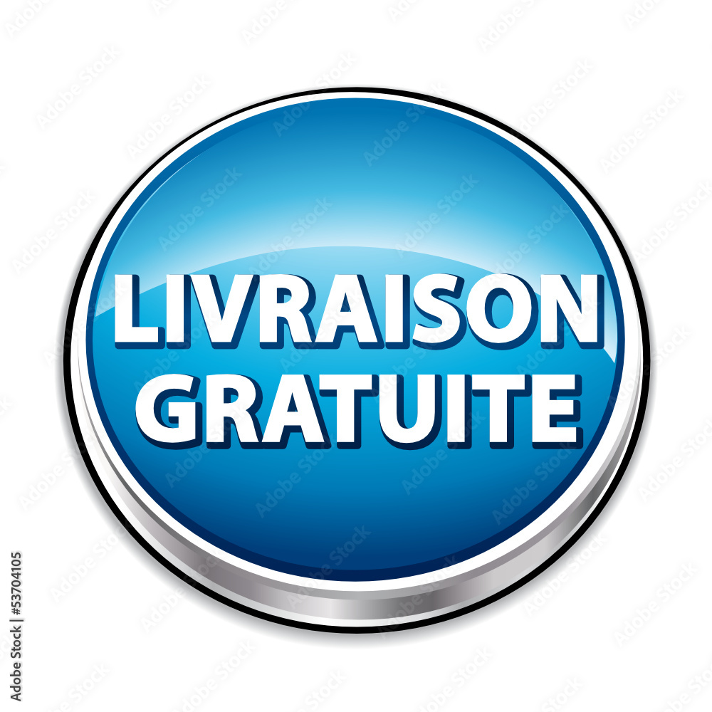 Bouton bleu livraison gratuite. Bouton bleu livraison gratuite.