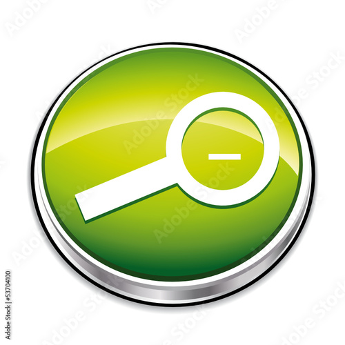 Green loop icon button. Zoom out. Reduce.
