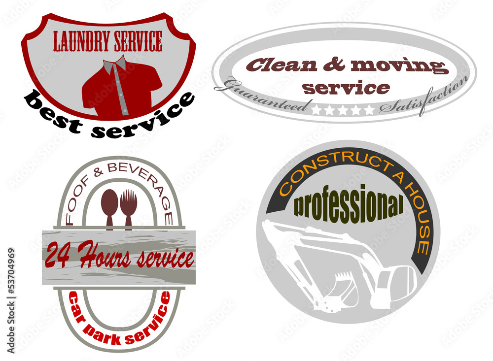 Obraz premium Business badges label vector background