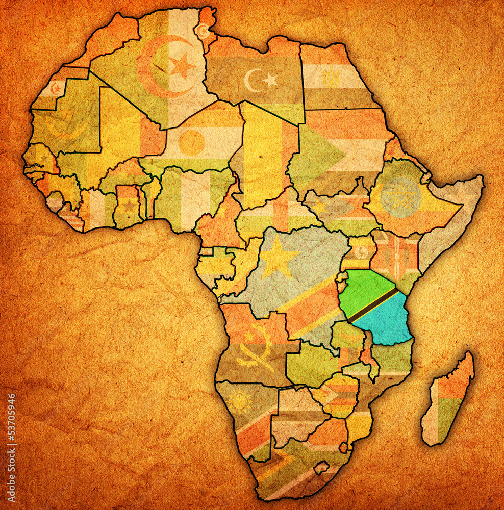 tanzania on actual map of africa tanzania on actual map of africa
