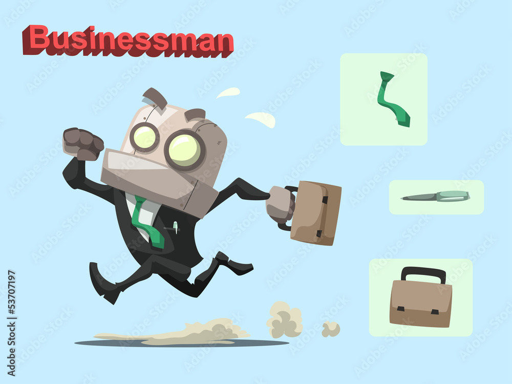 Fototapeta premium robot businessman