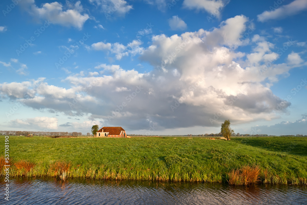 charming farmhouse and beautiful sky charming farmhouse and beautiful sky