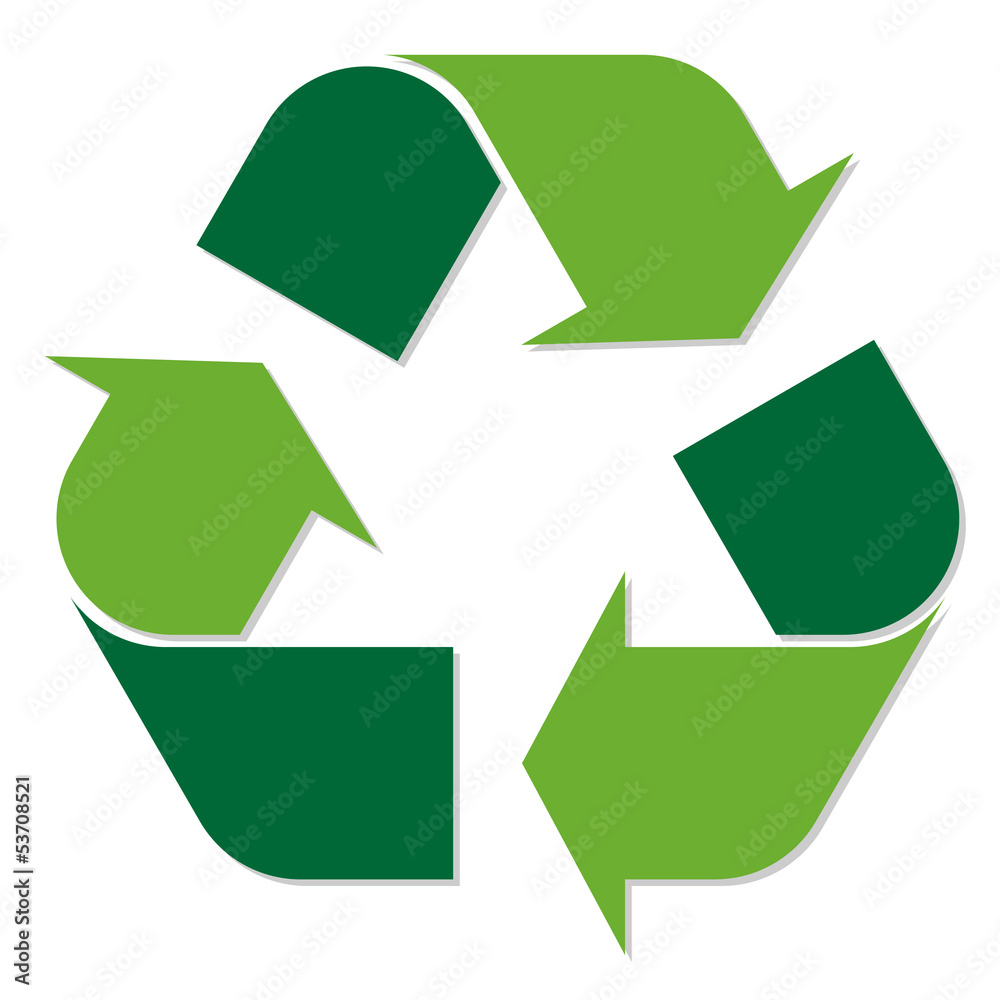 Obraz premium Recycling Zeichen grün