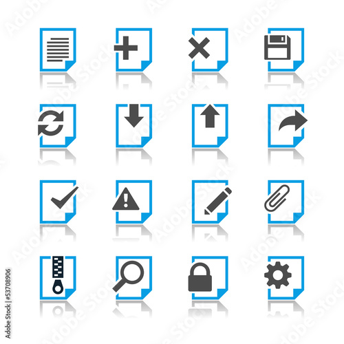 Document icons reflection theme