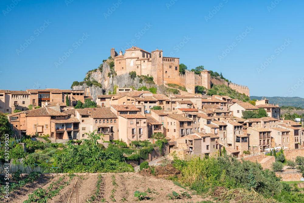 Alquezar castle in Aragon Spain
